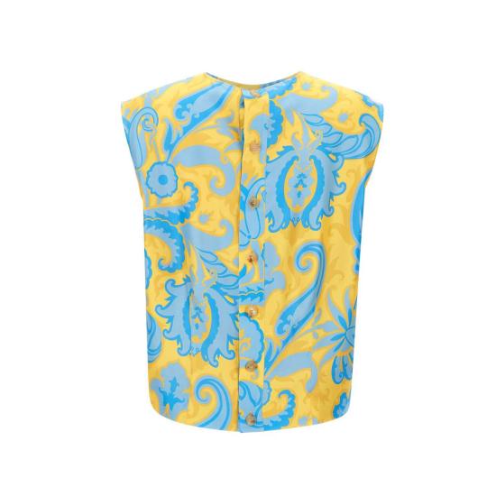 25SS 에트로 민소매 티셔츠 WRJA0086 99SA1G6X0841 Yellow - ETRO