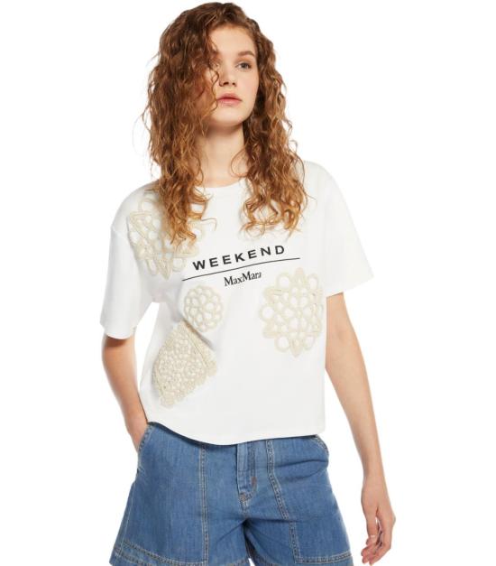 25SS 위켄드막스마라 반팔 티셔츠 2515941052600 003 S White - WEEKEND MAX MARA