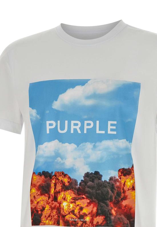 25SS 퍼플 브랜드 반팔 티셔츠 P109CWAB225 WHITE White - PURPLE BRAND