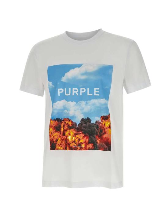 25SS 퍼플 브랜드 반팔 티셔츠 P109CWAB225 WHITE White - PURPLE BRAND