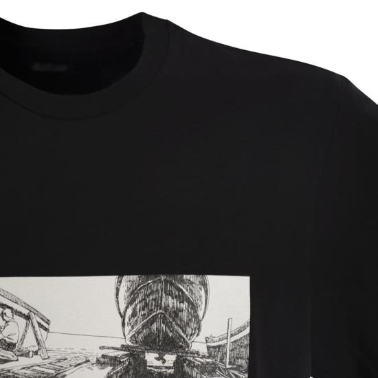 25SS 씨피 컴퍼니 반팔 티셔츠 18CMTS319A BLACK - C.P. COMPANY