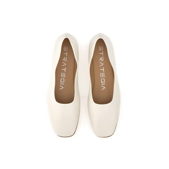 25SS 스트레티지아 플랫 슈즈 A5796KALIKO2 TALCO White - STRATEGIA