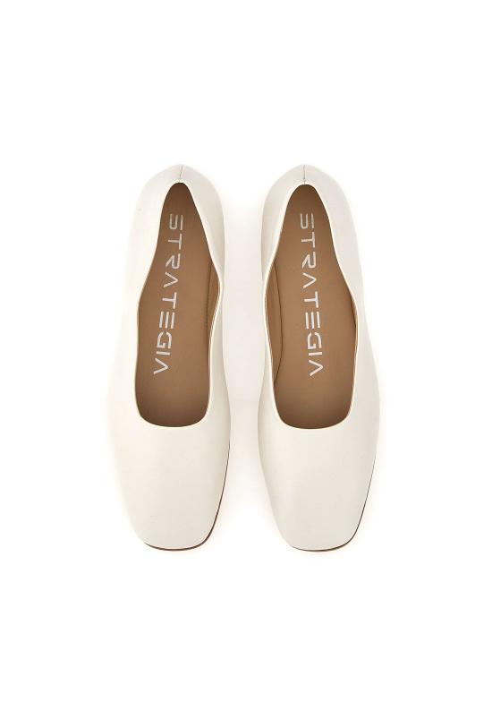 25SS 스트레티지아 플랫 슈즈 A5796KALIKO2 TALCO White - STRATEGIA