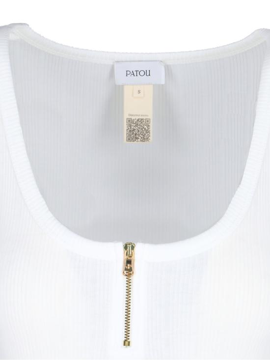 25SS 파투 민소매 티셔츠 JE1499971 001W White - PATOU