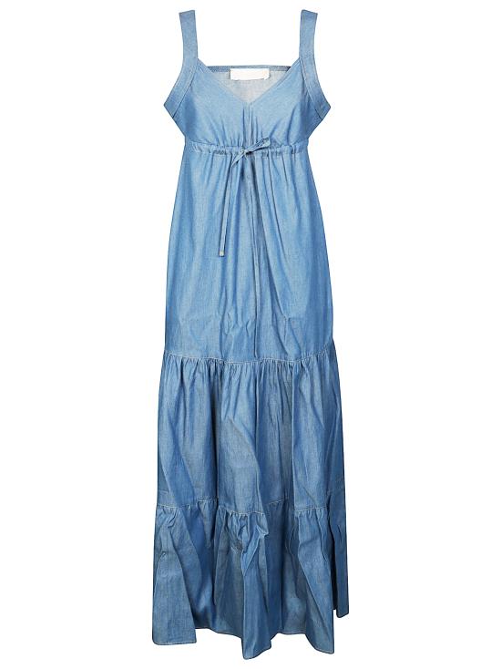 25SS 리우조 미디 원피스 WA5508D4695 78902 78902 Denim