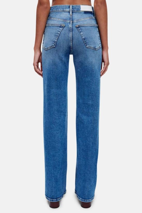  리던 데님 팬츠 Re/Done 70년대 울트라 하이라이즈 와이드 레그 인디고 스톰 - RE/DONE