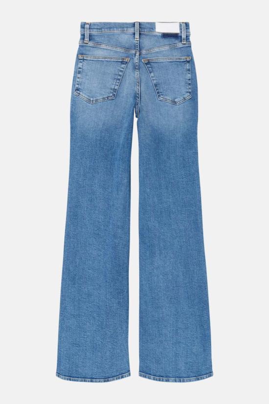  리던 데님 팬츠 Re/Done 70년대 울트라 하이라이즈 와이드 레그 인디고 스톰 - RE/DONE