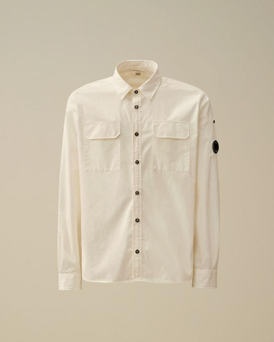 25SS 씨피 컴퍼니 긴팔 셔츠 18CMSH140A 110143G 103 GAUZE WHITE DOM