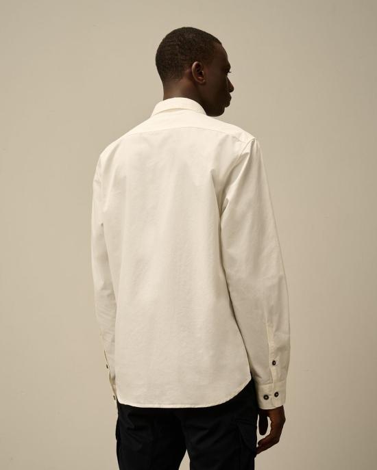 25SS 씨피 컴퍼니 긴팔 셔츠 18CMSH140A 110143G 103 GAUZE WHITE DOM - C.P. COMPANY