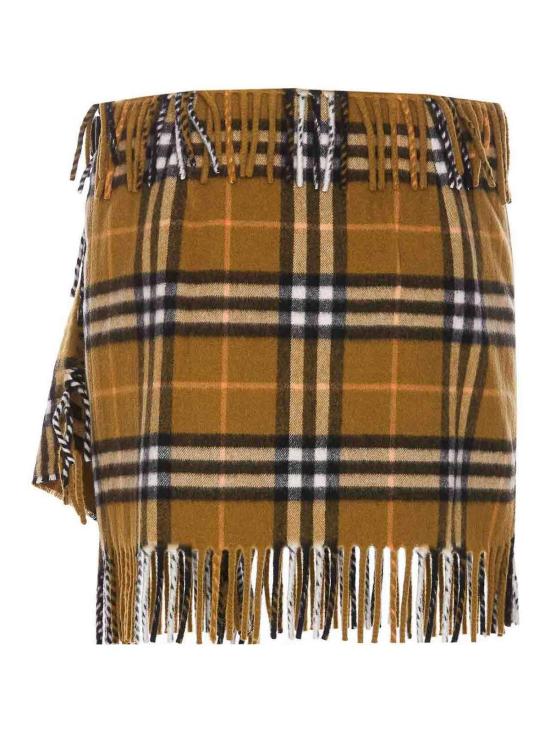  버버리 체크 울 캐시미어 스카프 스커트  8099716 Multicolour - BURBERRY