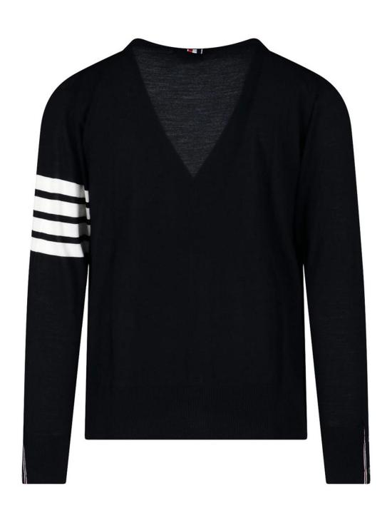  톰브라운 4바 서스테이너블 파인 메리노 울 클래식 가디건 MKC002AY1014001 Black - THOM BROWNE