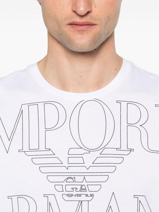 25SS 엠포리오 아르마니 반팔 티셔츠 EM000574AF12326U0002 WHITE - EMPORIO ARMANI