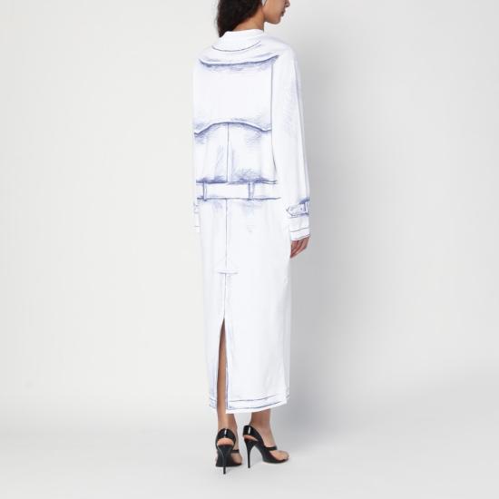 25SS 모스키노 미디 원피스 A04620442 White - MOSCHINO