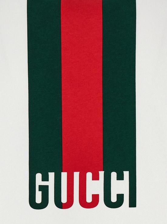  구찌 웹 코튼 저지 스웨트셔츠 814900XJG2U9074 WHITE - GUCCI