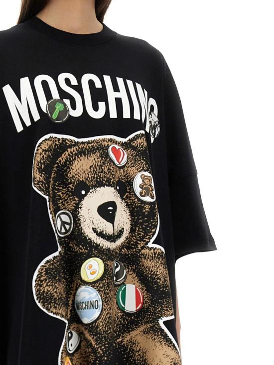 25SS 모스키노 반팔 티셔츠 04400442 1555 Black - MOSCHINO
