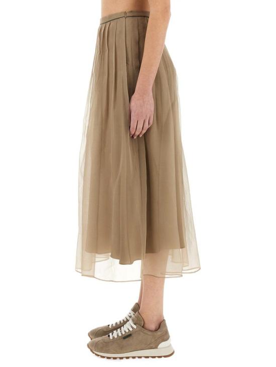 25SS 브루넬로 쿠치넬리 롱 스커트 MF940G3375 C9447 Beige - BRUNELLO CUCINELLI