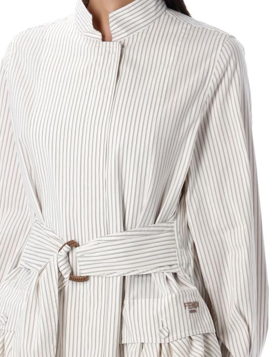 25SS 펜디 자켓 25PFJ7621AQ3L F0XAY CREAM STRIPES - FENDI