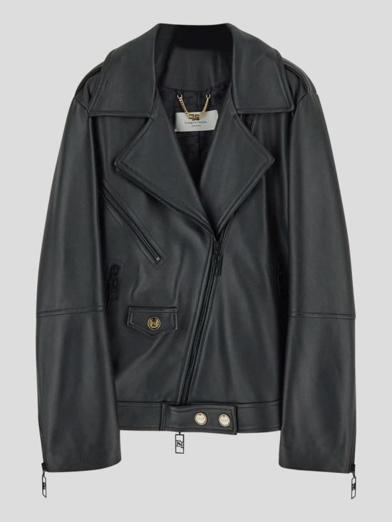 24FW 엘리자베타프랜치 가죽 자켓 GD42Z46E2110 Black
