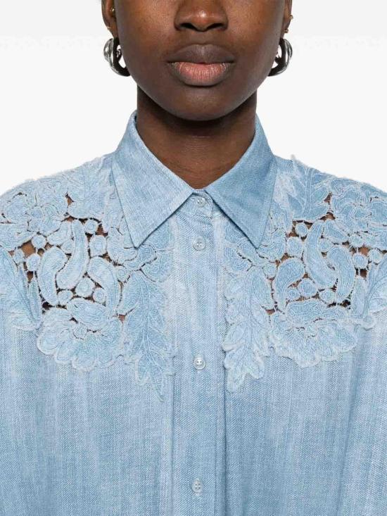  에르마노 설비노 블라우스 D462K340EMYS4217 Blue - ERMANNO SCERVINO