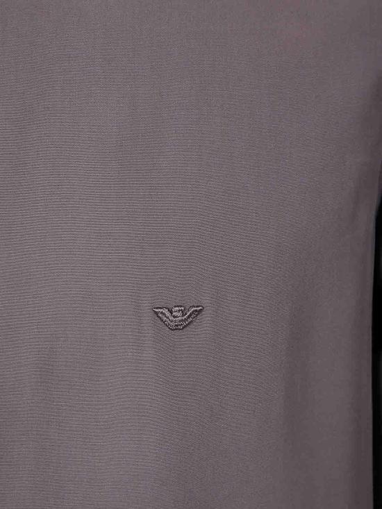 25SS 엠포리오 아르마니 긴팔 셔츠 EM001537AF14214U6107 Brown - EMPORIO ARMANI