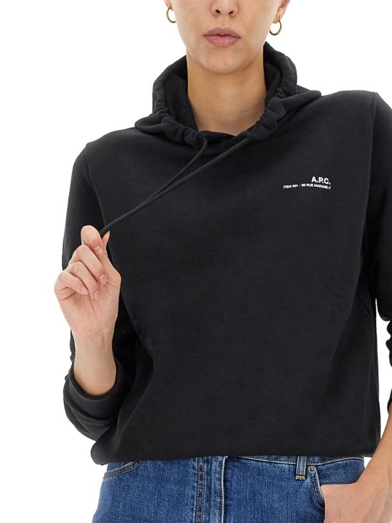 25SS 아페쎄 후드 티셔츠 COEASF27674 LZZ BLACK - A.P.C.