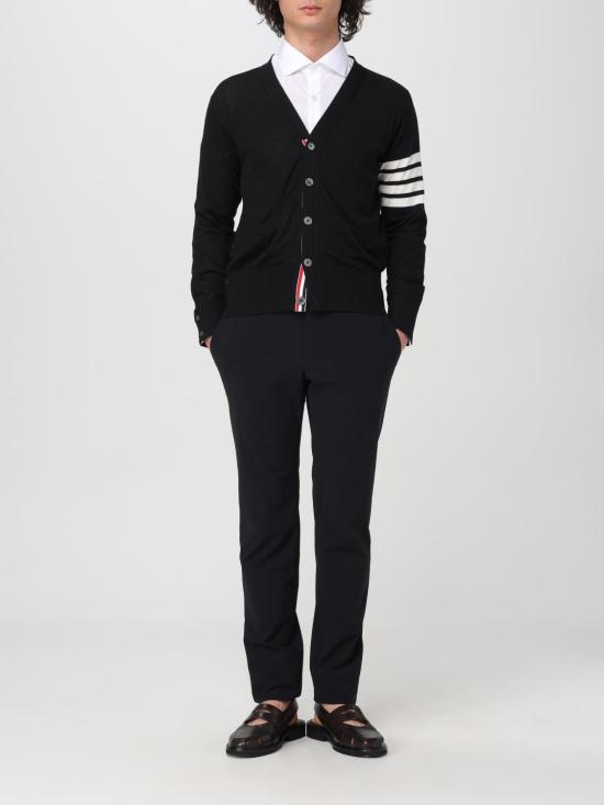 25FW 톰브라운 스웨터 MKC002AY1014 001 Black - THOM BROWNE