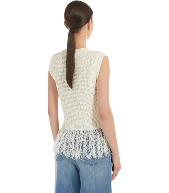 25SS 위켄드막스마라 민소매 티셔츠 2515361122600 001 S White - WEEKEND MAX MARA