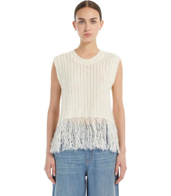 25SS 위켄드막스마라 민소매 티셔츠 2515361122600 001 S White - WEEKEND MAX MARA