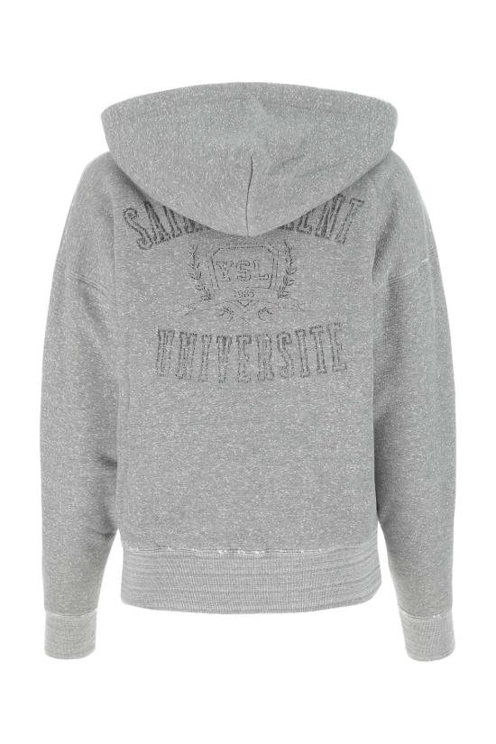 25SS 생로랑 후드 티셔츠 704159 Y36XQ1450 GREY - SAINT LAURENT