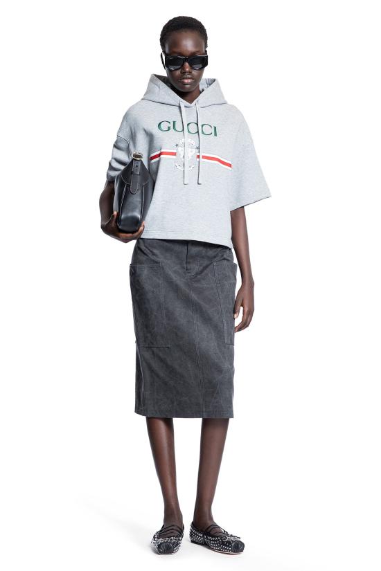  구찌 후드 티셔츠 815988XJG5F1056 Grey - GUCCI