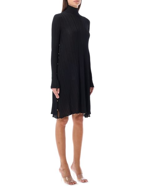 25SS 보테가베네타 미디 원피스 716861 V2I601000 BLACK - BOTTEGA VENETA