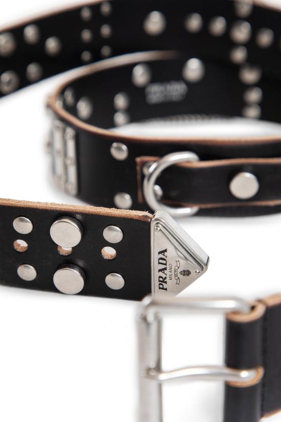  프라다 가죽 벨트 2CS1222C7ZF0002 Black - PRADA