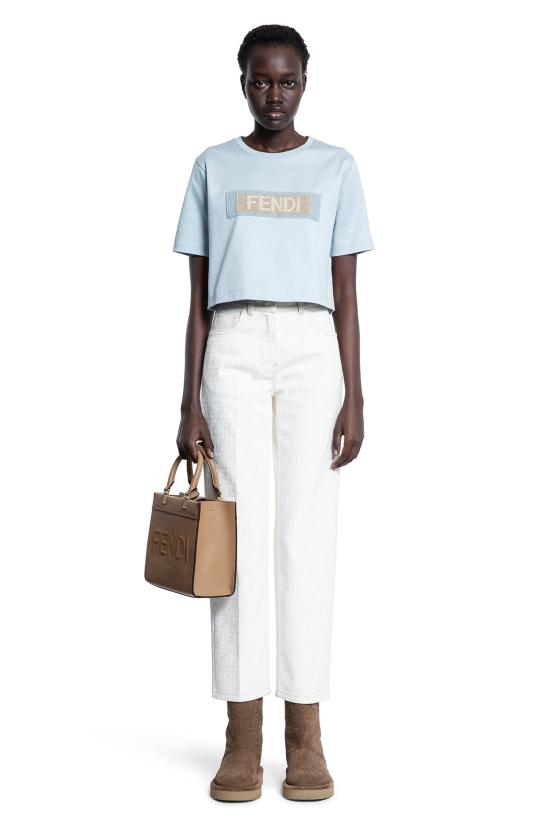  펜디 반팔 티셔츠 FS9704AT27F1QYH Blue - FENDI