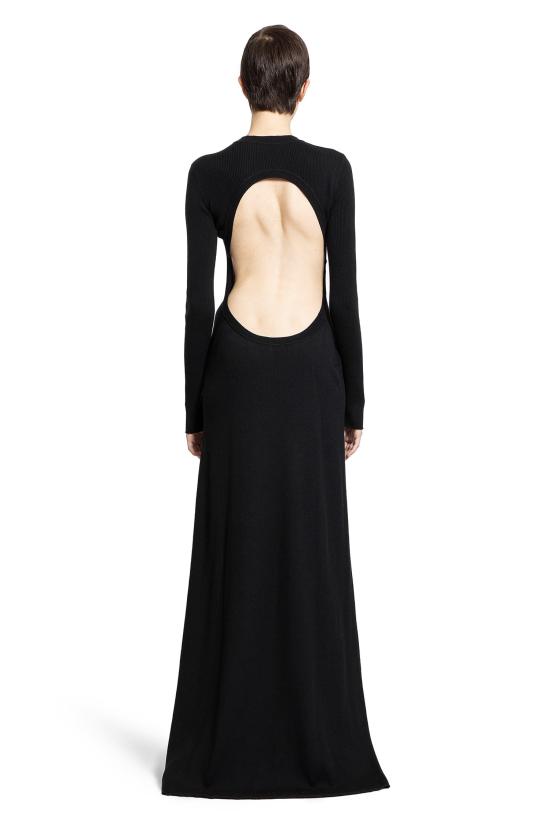  앤 드뮐미스터 롱 원피스 B0010259FA049099 Black - ANN DEMEULEMEESTER