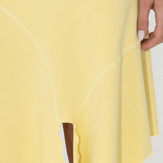  아서 미디 스커트 저지 드레이프 스커트 시트론 - ARTHUR