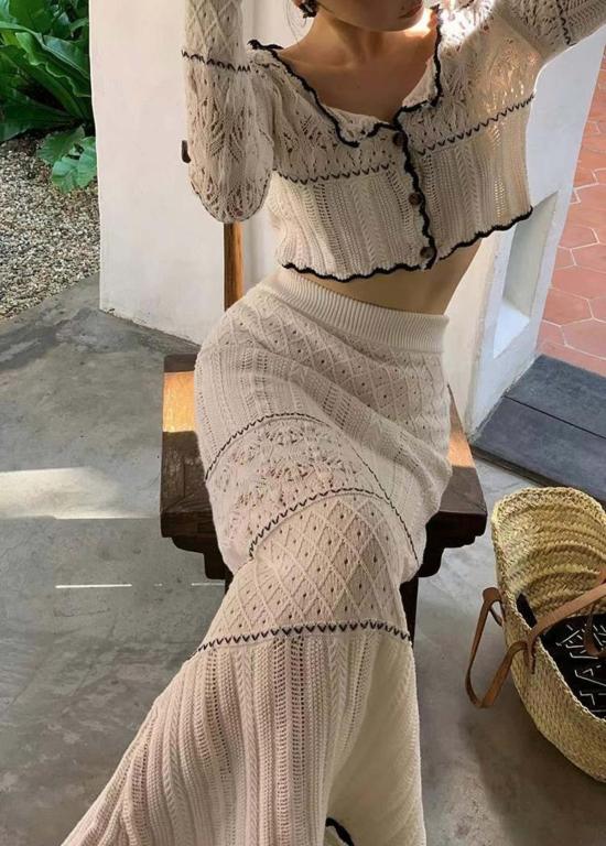  더 엔케이씨 스토어 롱 스커트 Nkc Store 클라리사 니트 맥시 스커트