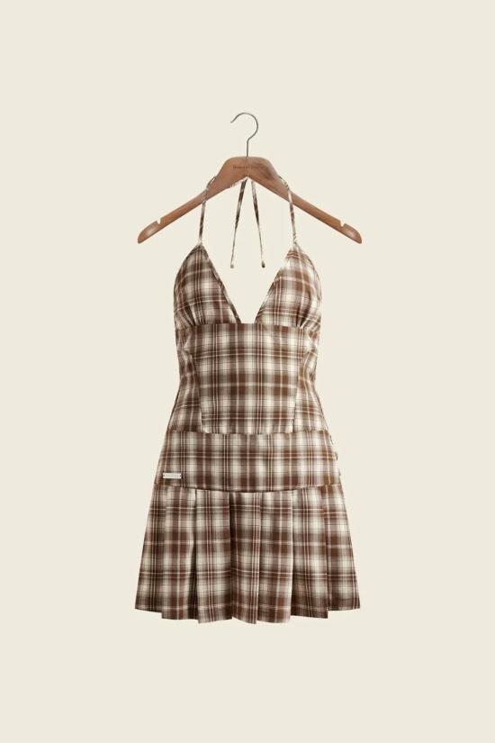  하우스오브써니 숏 원피스 하우스 오브 서니 더 호크스턴 체크 드레스 멀티 - HOUSE OF SUNNY