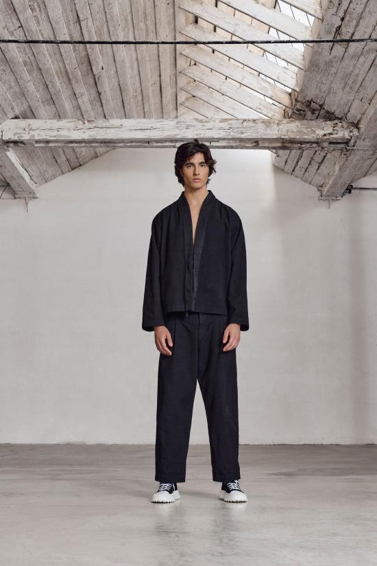  비포지티브 자켓 S5KIMONO1 COT BLK NERO TINTO CAPO - BE POSITIVE