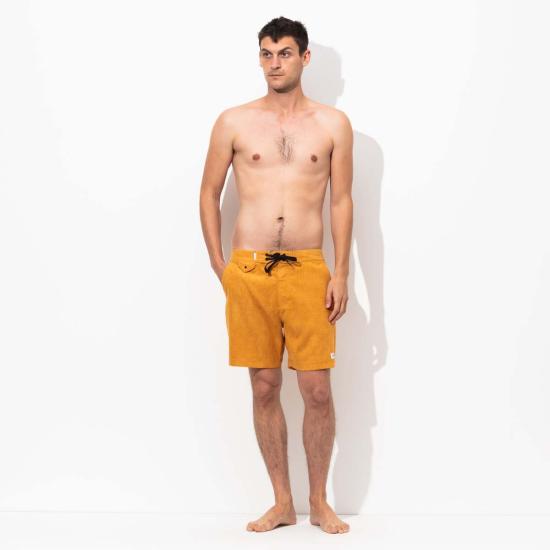  뱅크 저널 스윔팬츠 뱅크스 저널 슬로우 보드쇼트 다크 머스타드 - BANKS JOURNAL