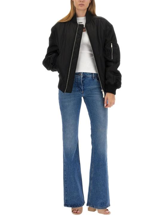  오프화이트 봄버 자켓 OWEH028 F23FAB0011010 Black - OFF WHITE