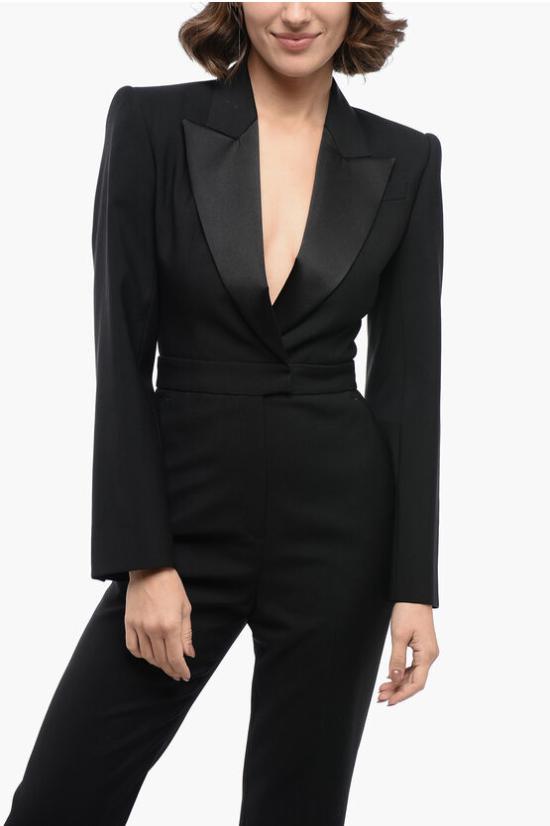  알렉산더 맥퀸 숏 원피스 745060 QJACX 1000 Black - ALEXANDER MCQUEEN