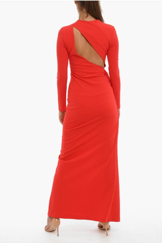  알렉산더 맥퀸 롱 원피스 717115 QLACI 6615 Red - ALEXANDER MCQUEEN