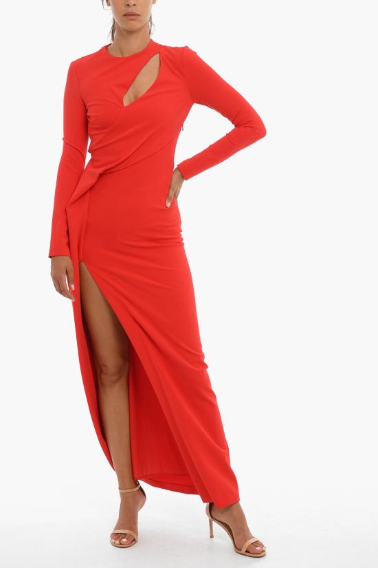  알렉산더 맥퀸 롱 원피스 717115 QLACI 6615 Red - ALEXANDER MCQUEEN