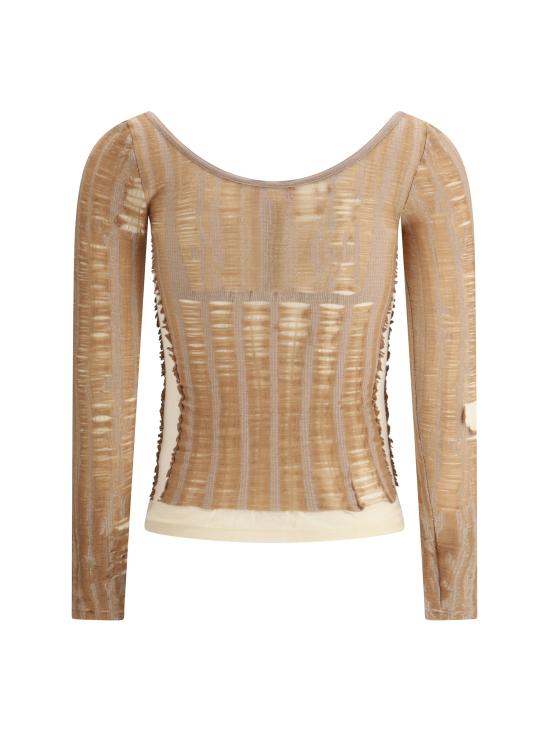 25SS 디젤 긴팔 티셔츠 A192180BJBI 33S BROWN - DIESEL