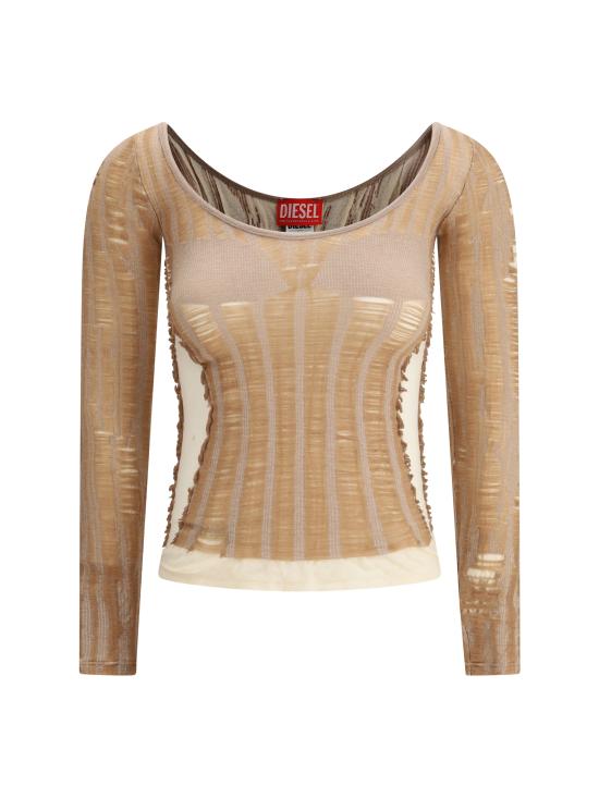 25SS 디젤 긴팔 티셔츠 A192180BJBI 33S BROWN