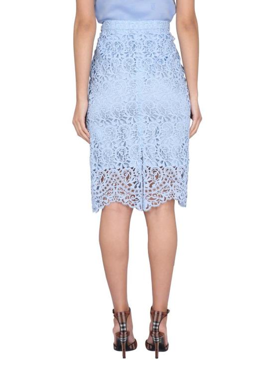  버버리 미디 스커트 8067788 A1397 Blue - BURBERRY