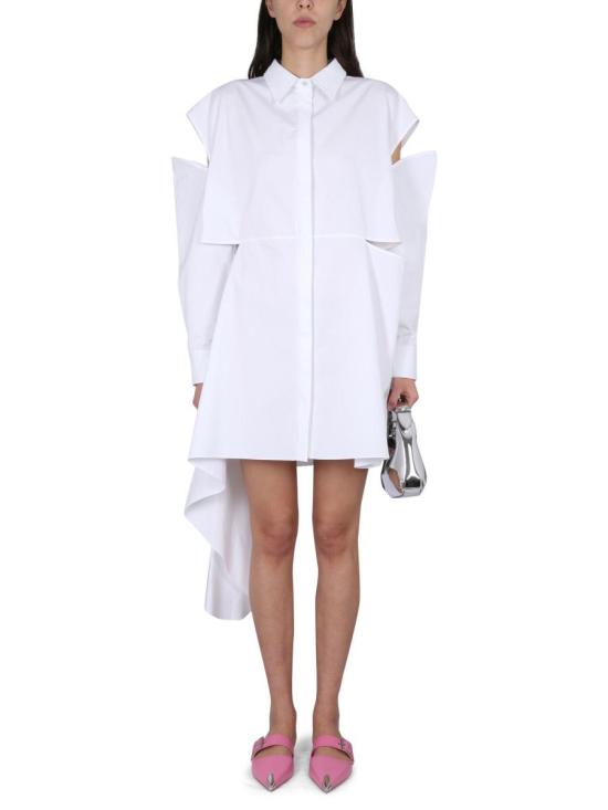 23SS 알렉산더 맥퀸 숏 원피스 745626 QAABC9000 WHITE - ALEXANDER MCQUEEN