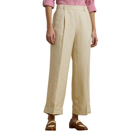 25SS 랄프 로렌 스트레이트 팬츠 200970144001 IVORY BEIGE - RALPH LAUREN