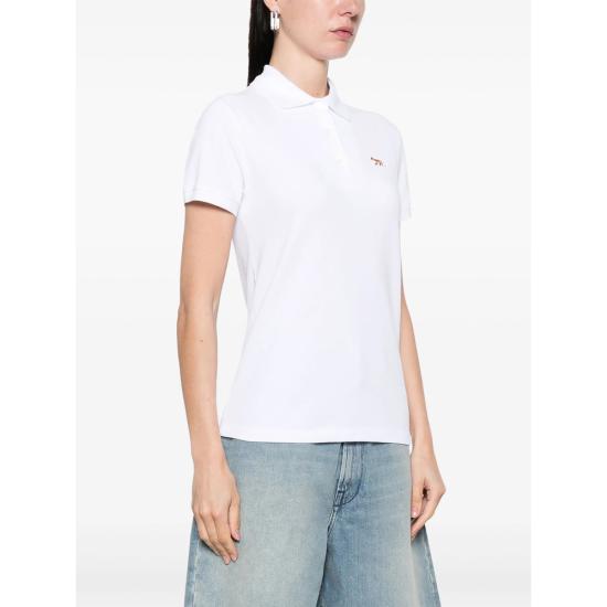 25SS 메종키츠네 폴로 티셔츠 OW00207KJ7010 WHITE - MAISON KITSUNE