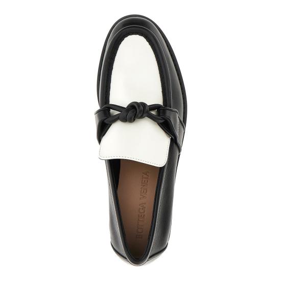  보테가베네타 로퍼 BOTTEGA VENETA 투톤 가죽 '아스테어'  여성 블랙 - BOTTEGA VENETA